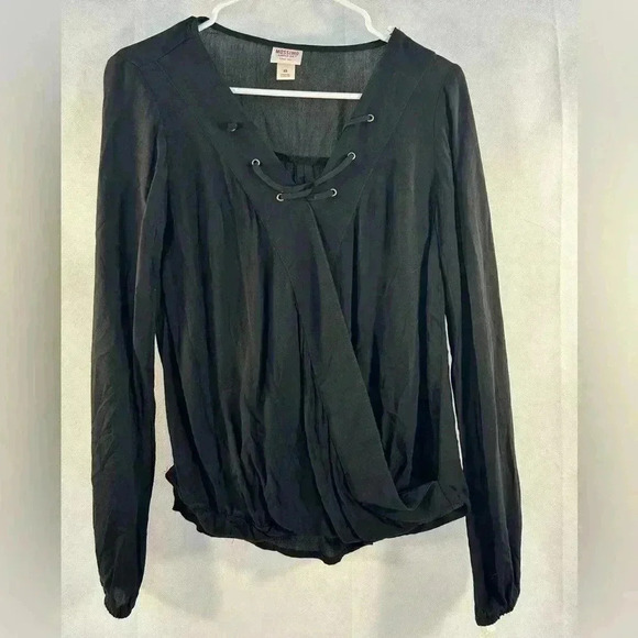 Mossimo Tie Front Blouse size XS - Picture 1 of 6